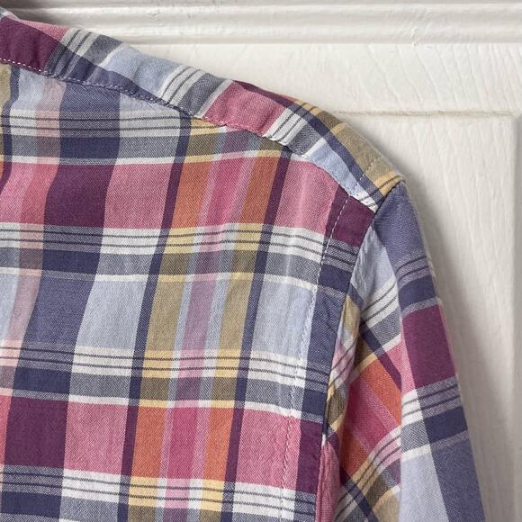J. Crew Indian Madras Plaid Button-Down Shirt - Size S - Picture 3 of 4